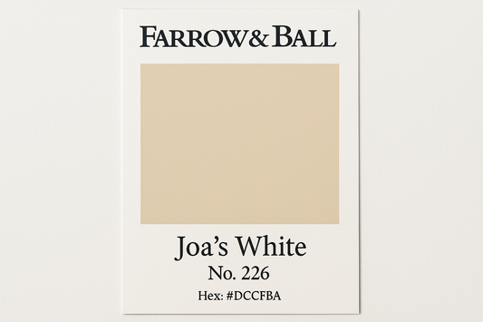 Create Colour Swatch Card For Farrow and Ball -Joa's White No. 226 Hex Code #DCCFBA