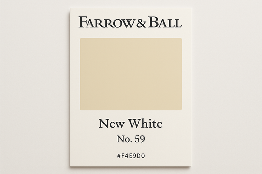 Create Colour Swatch Card For Farrow and Ball -New White No. 59 Hex Code #F4E9D0