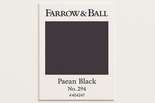 Create Colour Swatch Card For Farrow and Ball -Paean Black No. 294 Hex Code #454247
