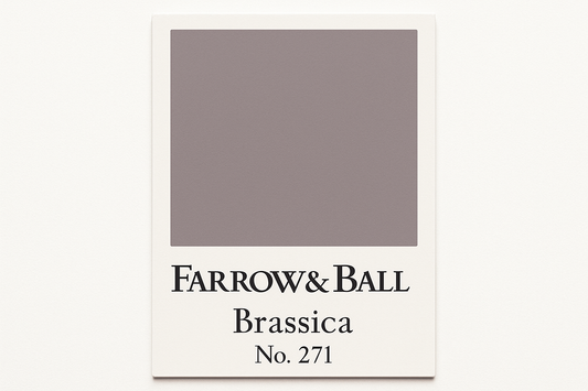 Create colour Swatch Card using Hex code #8A8288 and label it Farrow and Ball -Brassica No. 271 