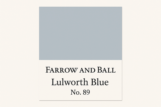 Create colour swatch card using Hex Code #A2B8C7  - Label the swatch card Farrow and Ball Lulworth Blue No. 89