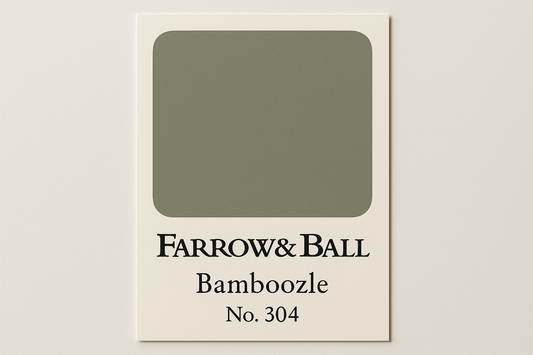 Create colour swatch card using hex code and label as Farrow and Ball -Bamboozle No. 304
