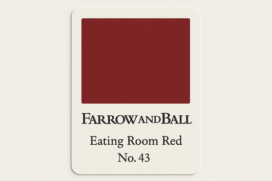 Create colour swatch card using hex code and label as Farrow and Ball -Eating Room Red No. 43