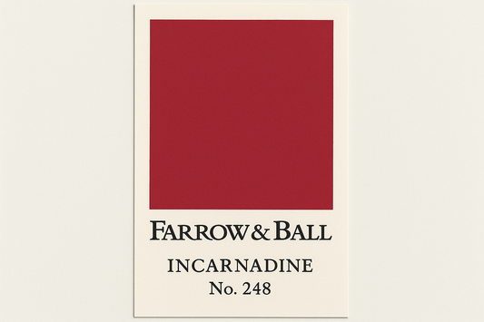 Create colour swatch card using hex code and label as Farrow and Ball -Incarnadine No. 248