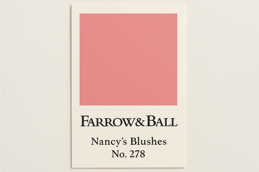 Create colour swatch card using hex code and label as Farrow and Ball -Nancy's Blushes No. 278