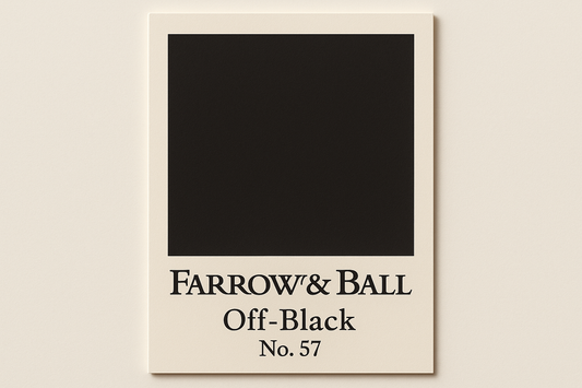 Create colour swatch card using hex code and label as Farrow and Ball -Off-Black No. 57