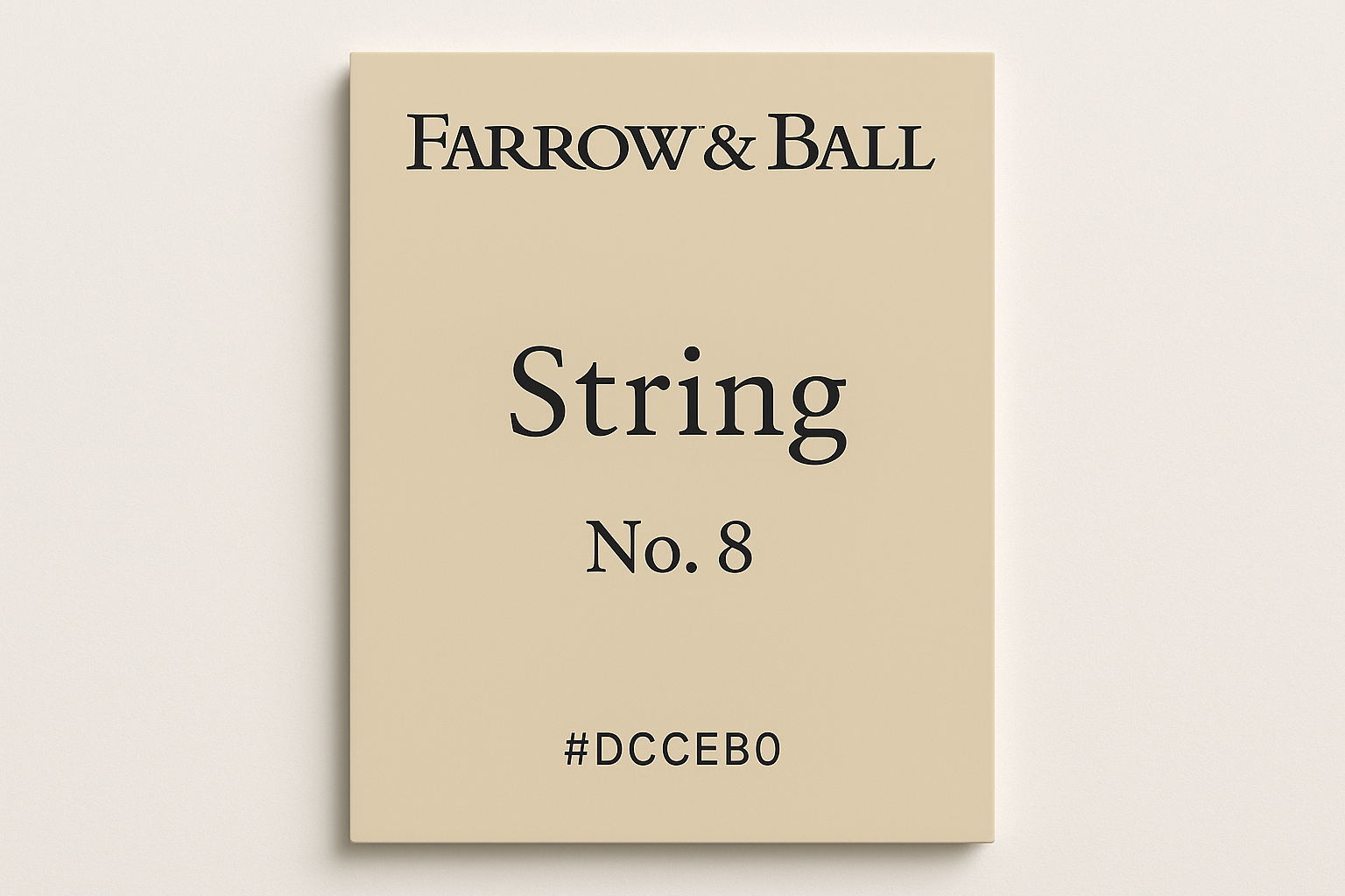 Create Colour Swatch For Farrow and Ball -String No. 8 Hex Code #DCCEB0