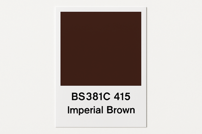 Create swatch colour Card BS381C 415 Imperial brown