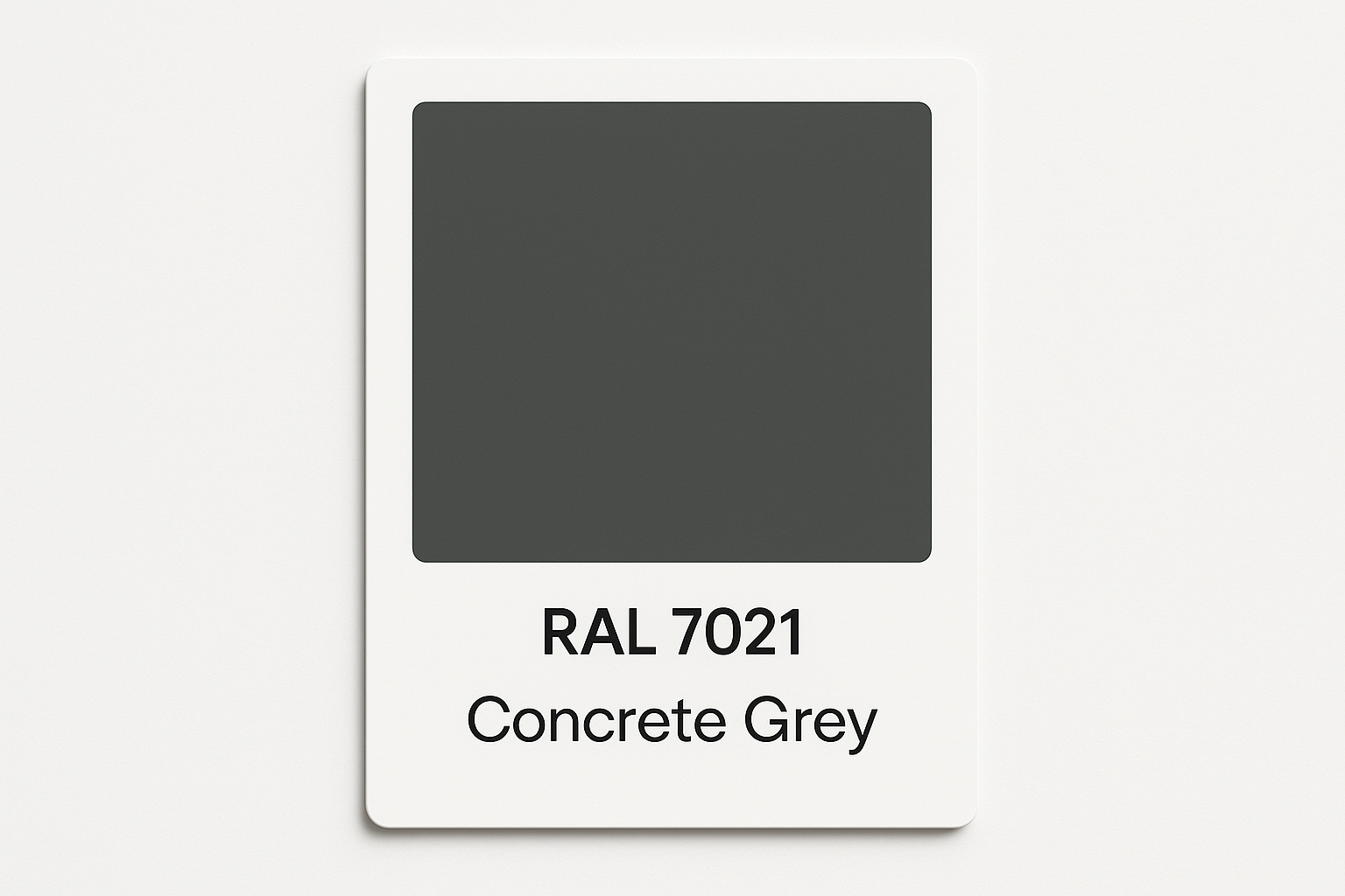 Create Swatch Colour Card RAL 7021 Concrete Grey