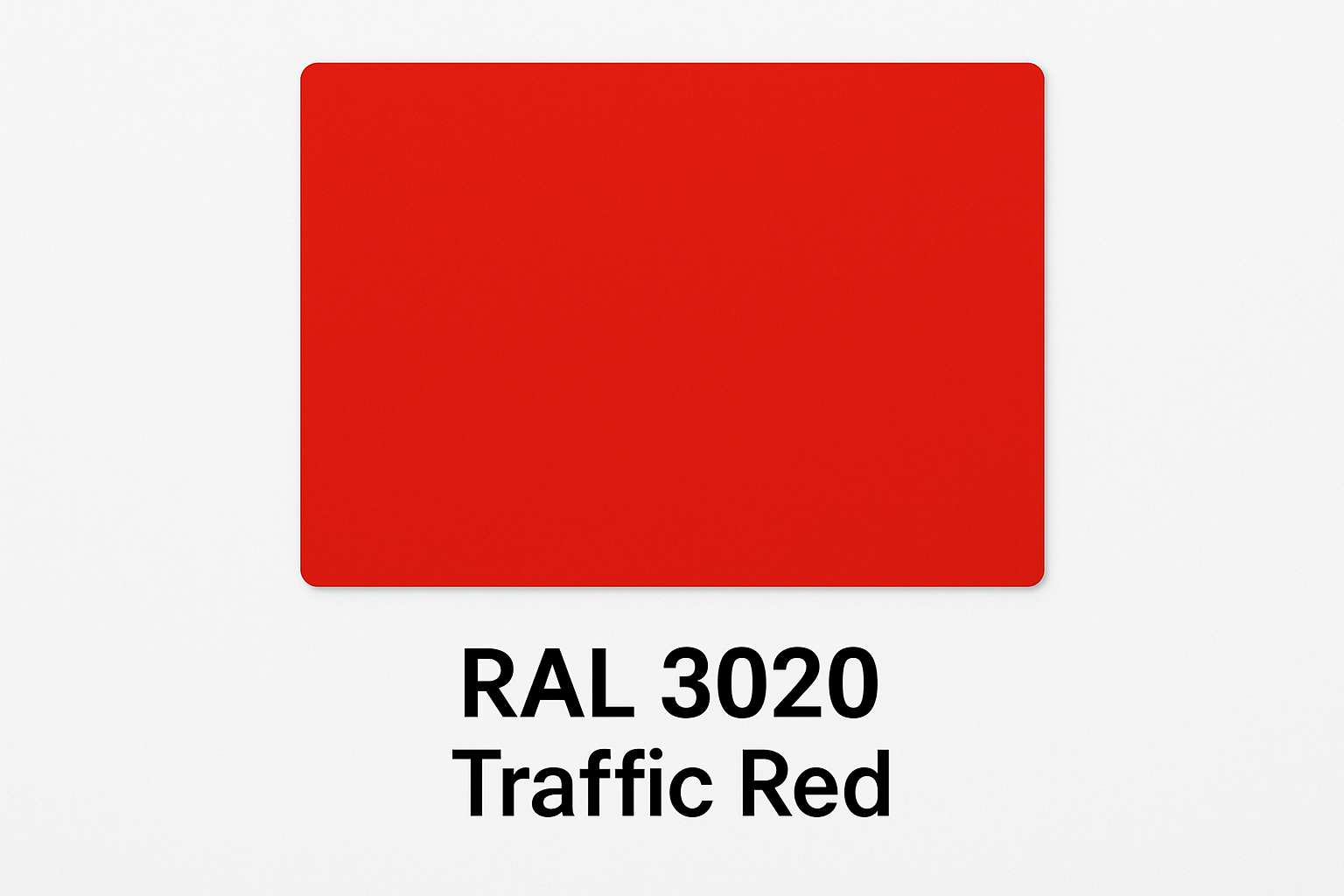 Display RAL 3020 Traffic Red