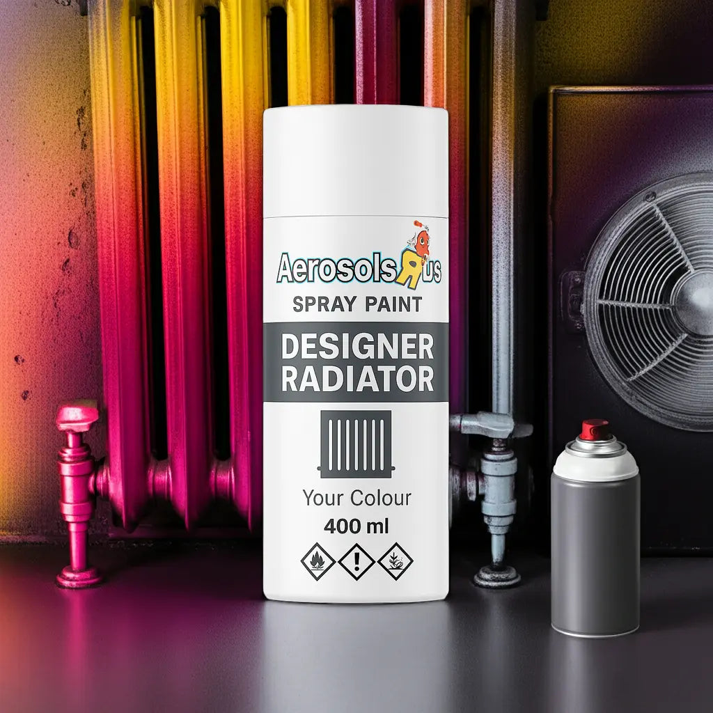 Designer Radiator Spray Paint 400ml, Heat Resistant - Available in any colour Aerosols "R" Us