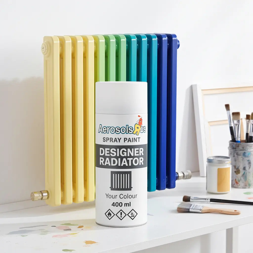Designer Radiator Spray Paint 400ml, Heat Resistant - Available in any colour Aerosols "R" Us