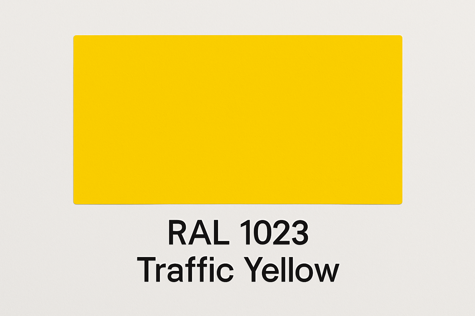 Show an example of RAL 1023 Traffic Yellow