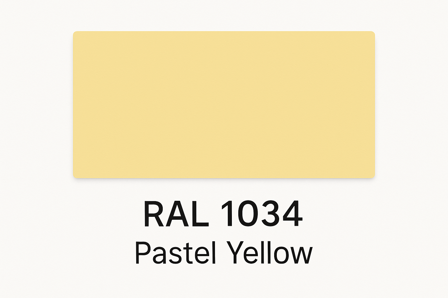 Show an example of RAL 1034 Pastel Yellow