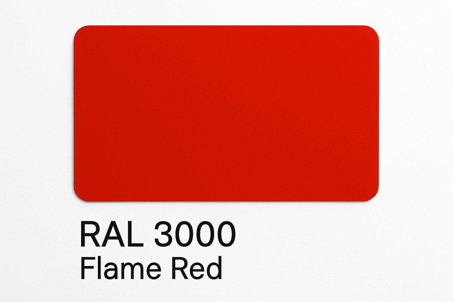 Show an example of RAL 3000 Flame Red
